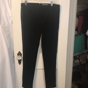 Burberry London Tuxedo Legging with Leather Trim